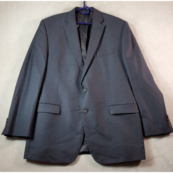 Lauren Ralph Lauren Blazer Coat Mens Size 44L‎ Gray Single Breasted Two Button - Picture 1 of 14